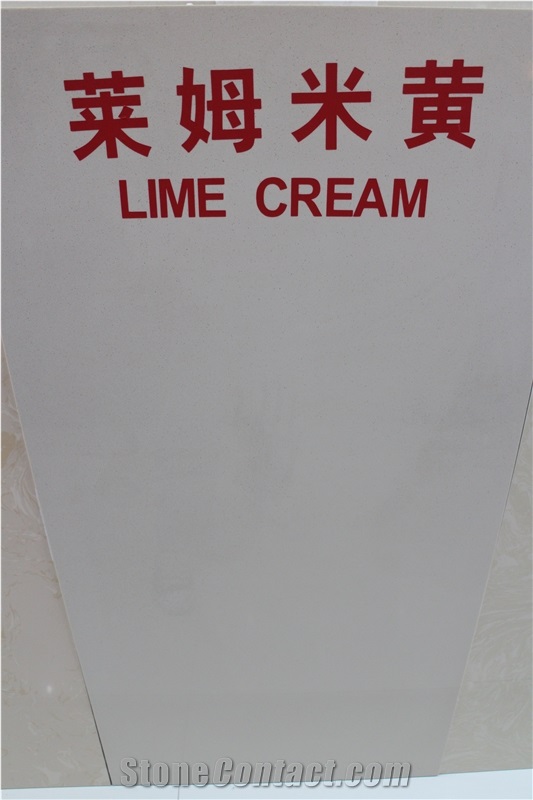 Lime Cream Engineered Artificial Stone Slabs