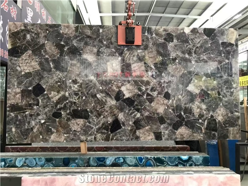 Luxury Shining Green Semiprecious Stone Tiles For Hotel
