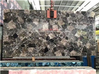 Luxury Shining Green Semiprecious Stone Tiles For Hotel