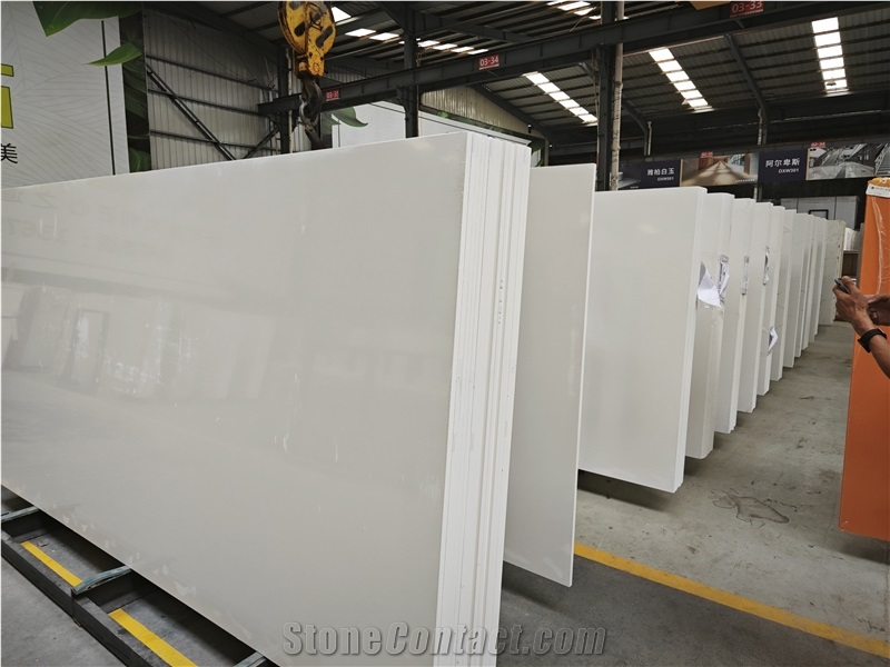 Promotional Price Super White Quartz Artificial Stone Slabs
