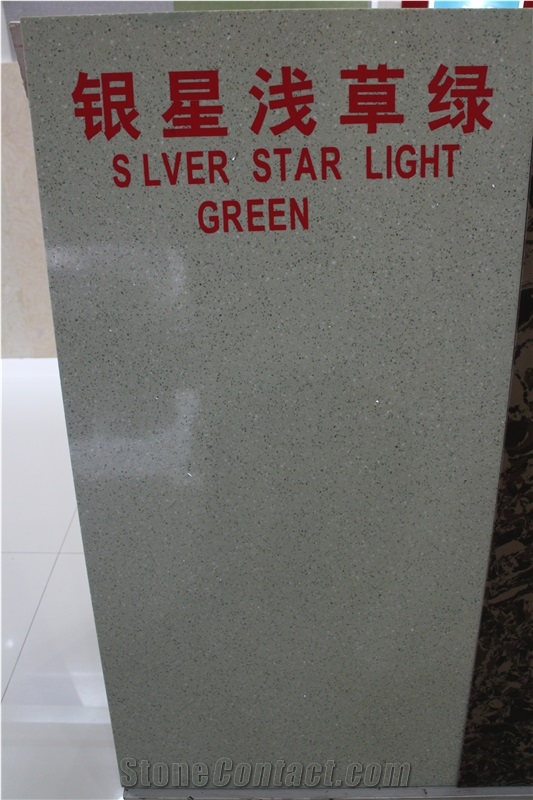Silver Star Light Green Engineered  Artificial Stone Slabs