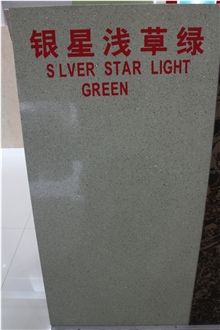 Silver Star Light Green Engineered  Artificial Stone Slabs