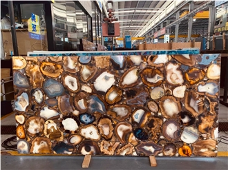 Various Beautiful Semiprecious Stone Slabs