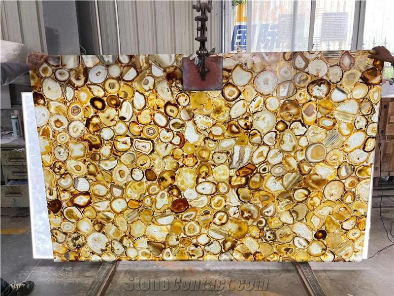 Various Beautiful Semiprecious Stone Slabs