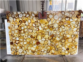 Various Beautiful Semiprecious Stone Slabs
