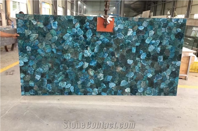 Various Beautiful Semiprecious Stone Slabs