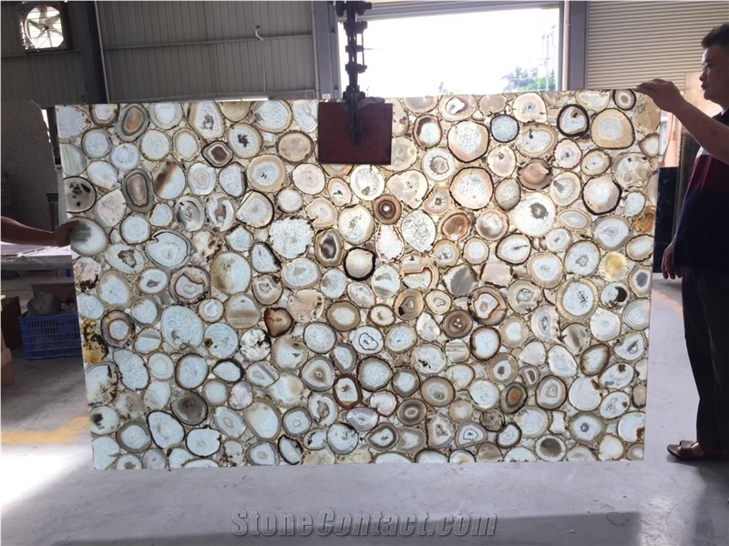 Various Beautiful Semiprecious Stone Slabs