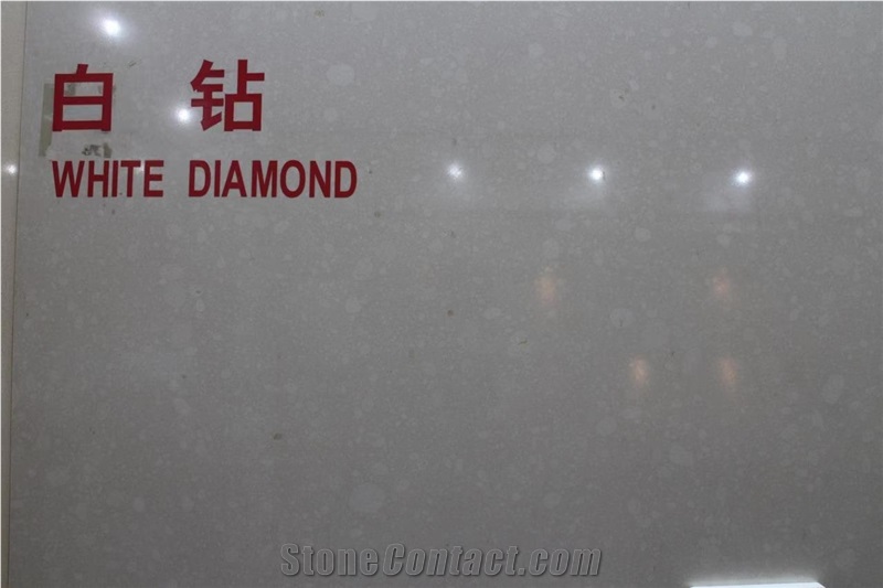 White Artificial Stone, White Diamond Quartz, Engineered Stone