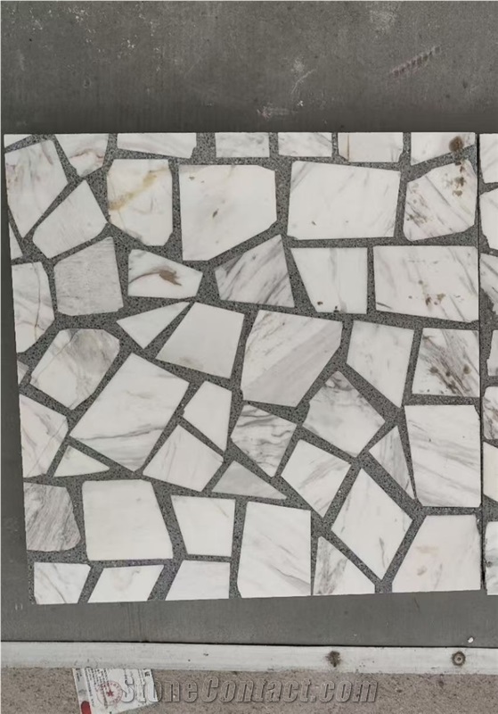White Marble Terrazzo Floor Tiles & Slabs