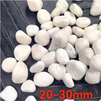 White Color Polish Beach Pebble Stone