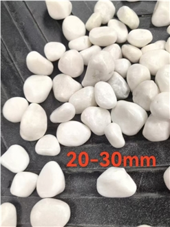 White Color Polish Beach Pebble Stone