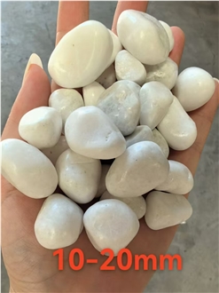 White Color Polish Beach Pebble Stone