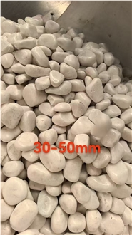 White Color Polish Beach Pebble Stone