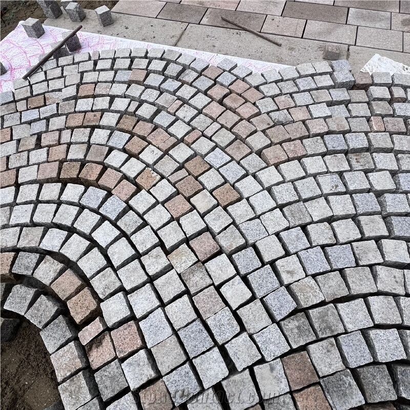 Fan Pattern Granite Cobblestones