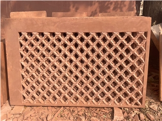 Agra Red Sandstone Jali