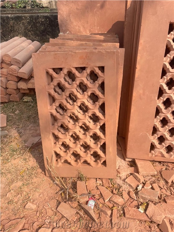 Agra Red Sandstone Jali