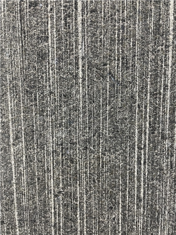 Chiseled And Sanded Natanz Black Granite Slab Lineal Plus Design Slabs