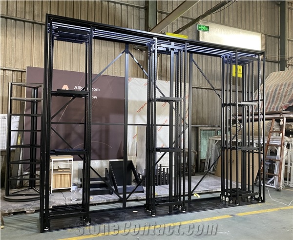 Ceramic Tile Sliding Display Rack With Light