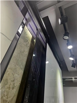 Ceramic Tile Sliding Display Rack With Light