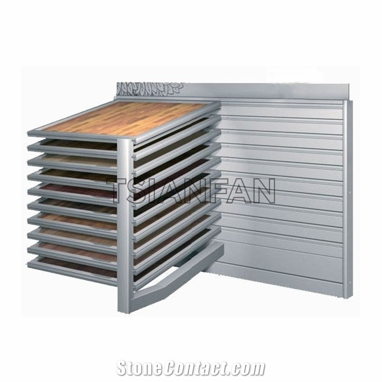 Tile Sliding Rack, Wood Sample Horizontal Rack