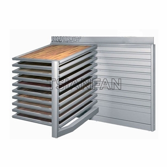 Tile Sliding Rack, Wood Sample Horizontal Rack