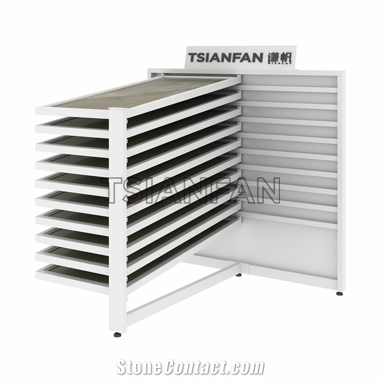 Tile Sliding Rack, Wood Sample Horizontal Rack