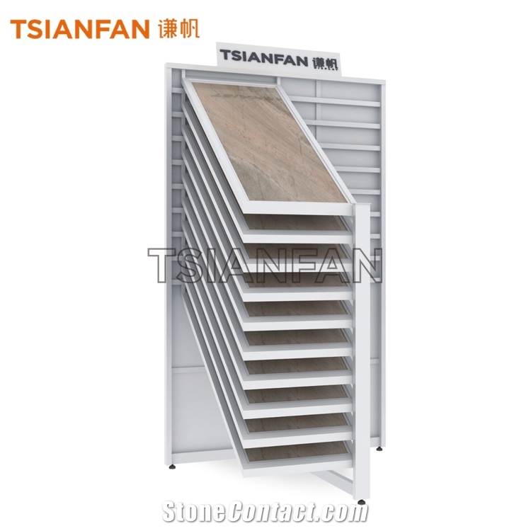 Tile Sliding Rack, Wood Sample Horizontal Rack