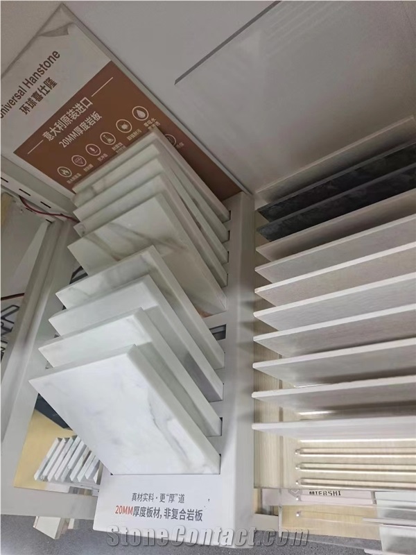 Wood Counter Display Stand Rack For Granite, Quartz, Marble