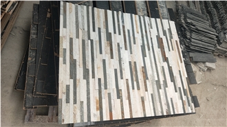 Natural Strip Culture Stone Slate Tiles For Wall Use