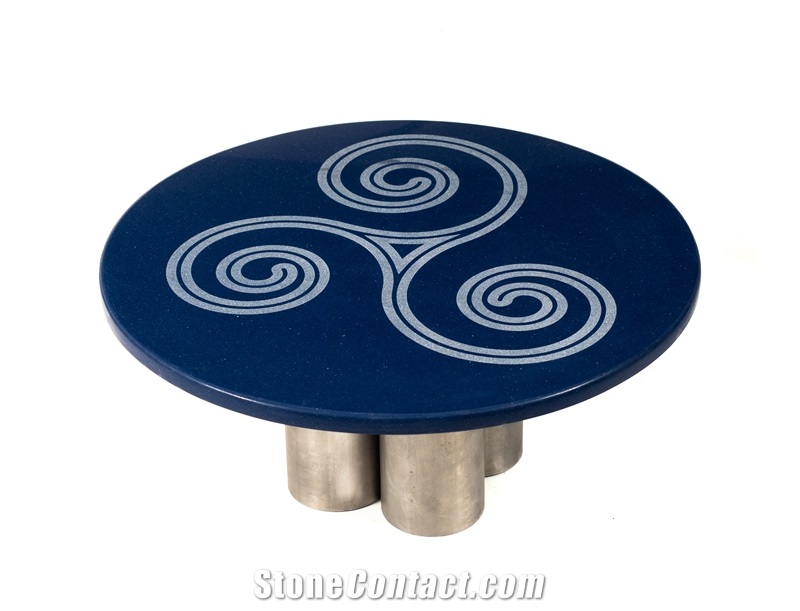 Green Marble Round Coffee Table