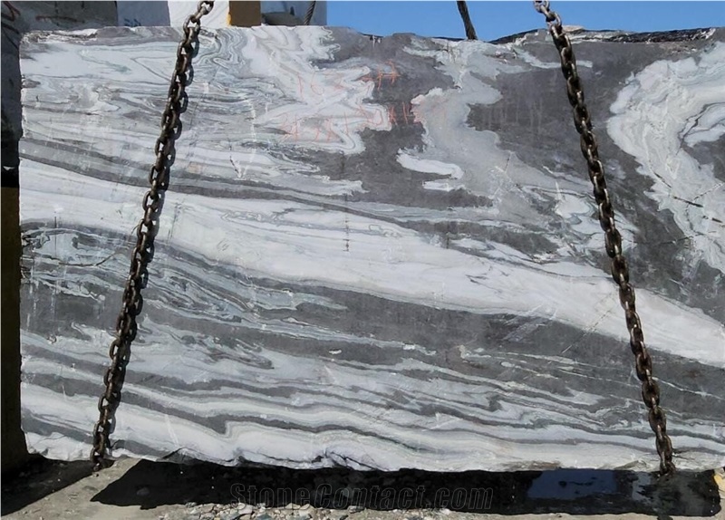 Exotic Panda White Marble Blocks
