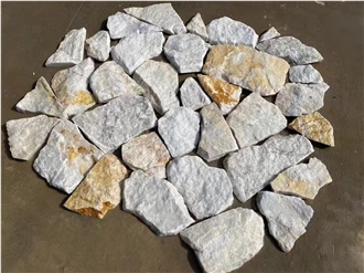 White Color Veneer Loose Wall Cladding Ledge Stone