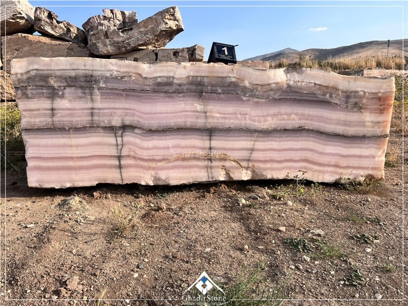Persian Pink Onyx  Blocks , Pure And Impure Pink Onyx