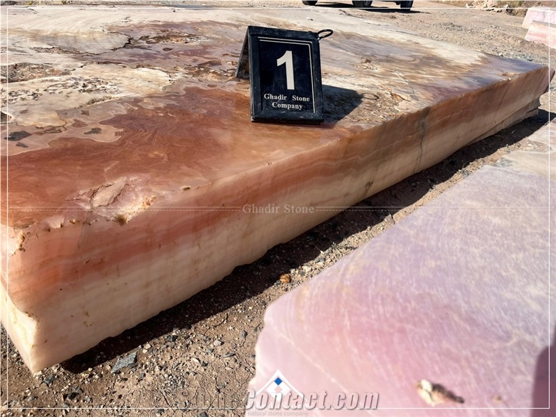 Persian Pink Onyx  Blocks , Pure And Impure Pink Onyx