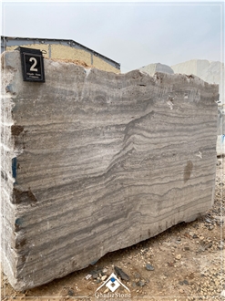 Silver Travertine Blocks, Kashan Silver Travertine Blocks