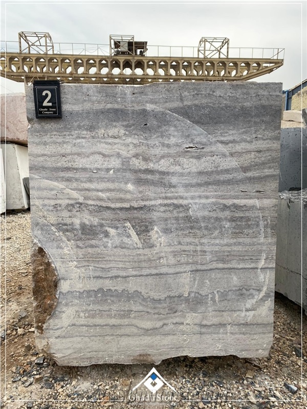 Silver Travertine Blocks, Kashan Silver Travertine Blocks