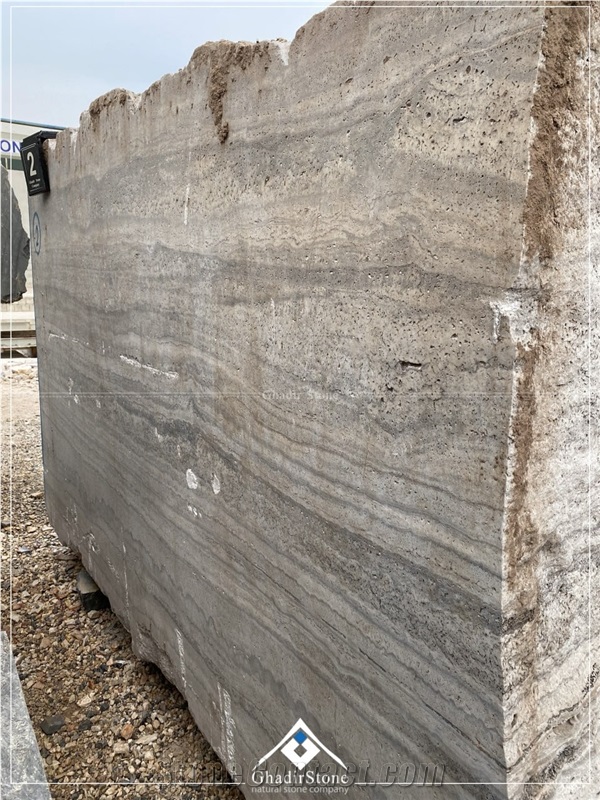 Silver Travertine Blocks, Kashan Silver Travertine Blocks
