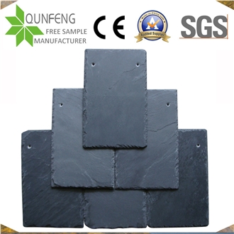 China Natural Split Black Slate Roof Uniform Roof Tiles
