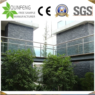 China Natural Split Dark Grey/Black Slate Panel Stone Veneer