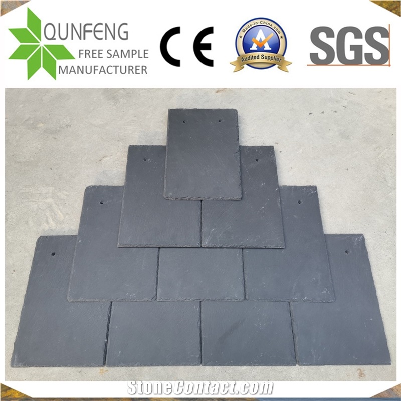 China Natural Split Face Black Slate Stone Roof Tiles
