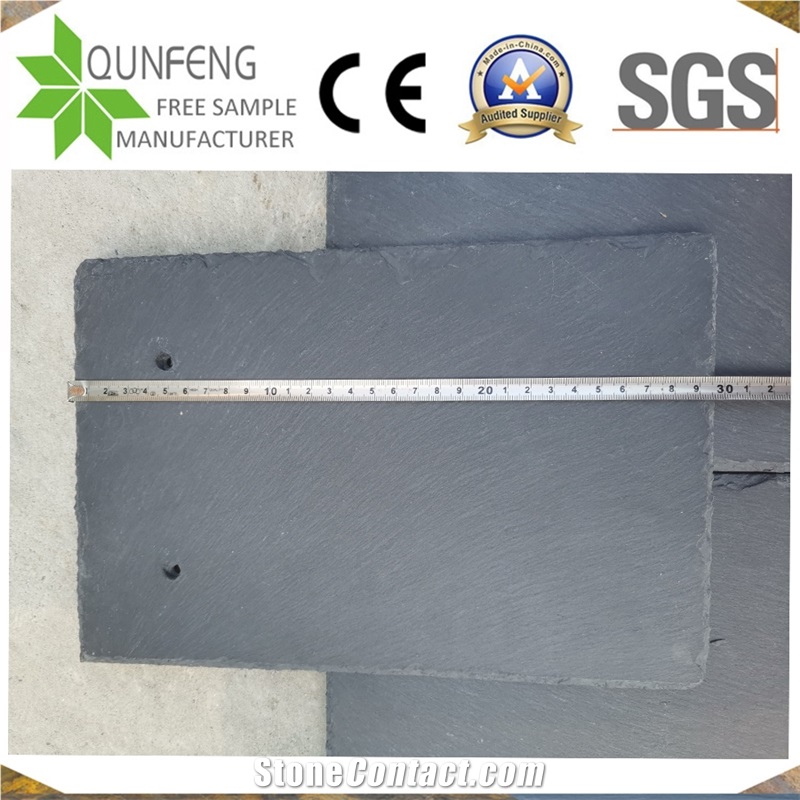 China Natural Split Face Black Slate Stone Roof Tiles