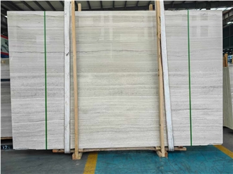 Chinese Popular White Wood Marble Slabs