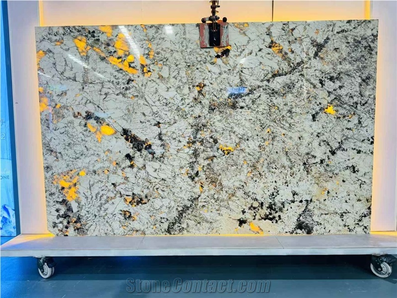 EXIM Brasil Pandora White Granite Slabs