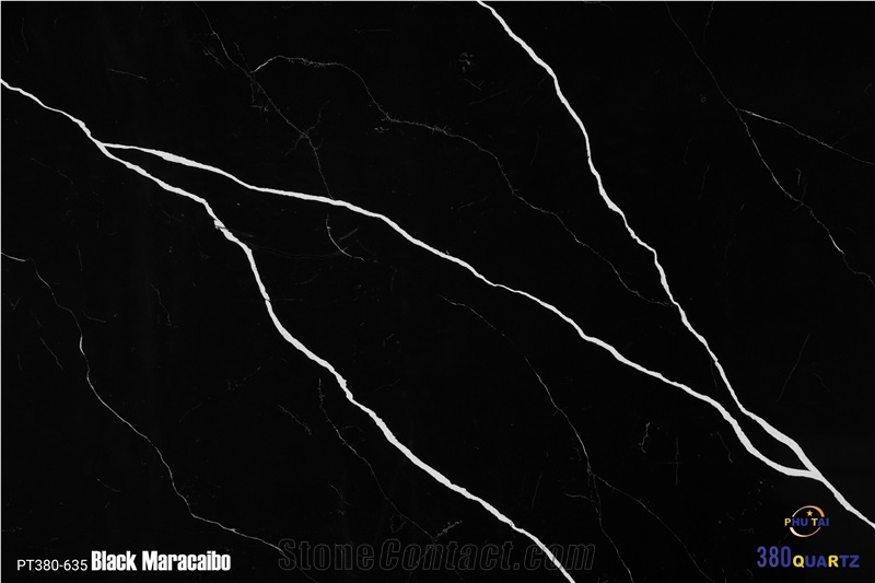Black Maracaibo Quartz Slabs