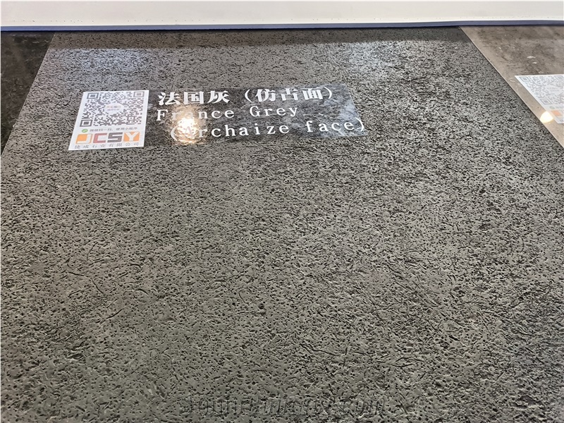 French Gray Limestone Antique Surface Slabs