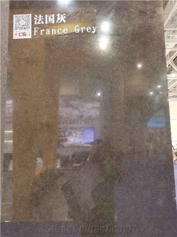 French Gray Limestone Antique Surface Slabs