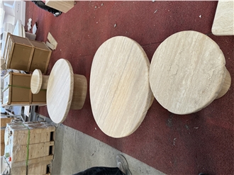 Beautiful Travertine Cafe Tables