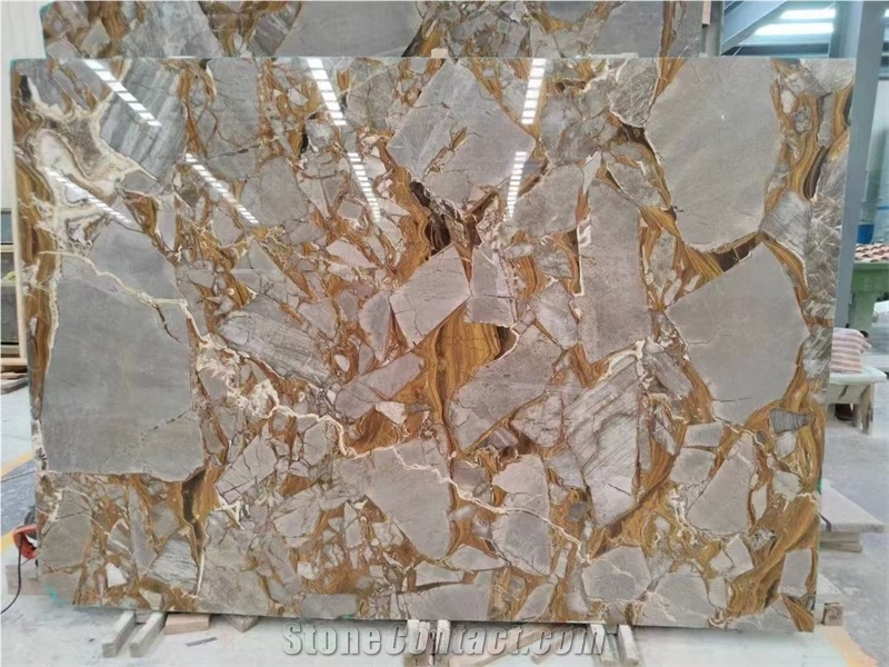 Bugatti Gold Marble Slab Tiles