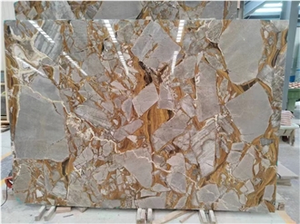 Bugatti Gold Marble Slab Tiles