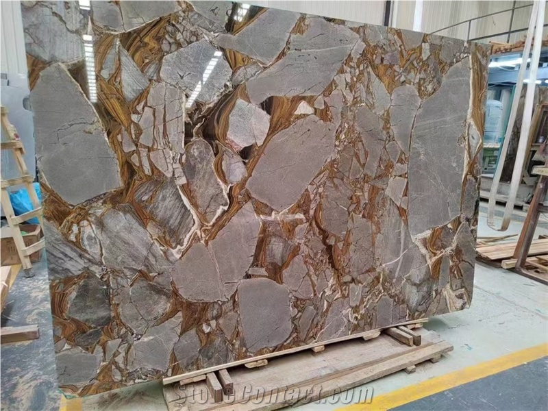 Bugatti Gold Marble Slab Tiles